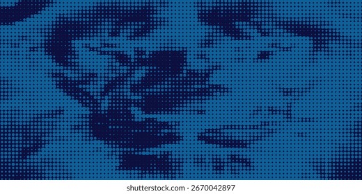 Fondo de semitono ondulado azul. Vector de estilo deportivo de arte pop Dot. Eps10