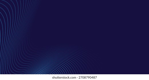 blue wavy halftone background. Dot pop art sport style modern background texture