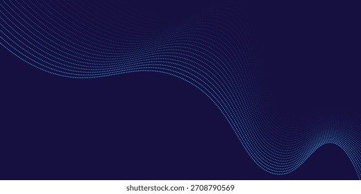 fundo de meio-tom ondulado azul. Dot pop art esporte estilo textura de fundo moderno padrão vetor abstrato design