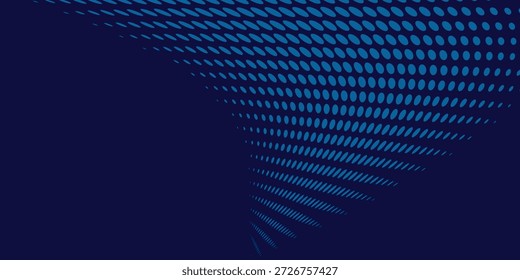 blue wavy halftone background. Dot pop art sport style vector.
