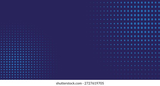 blauer wellenförmiger Halbtonhintergrund. Dot Pop Art Sport Stil moderne Kunst dot blau