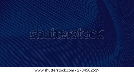 blue wavy halftone background. Dot pop art sport style vector.