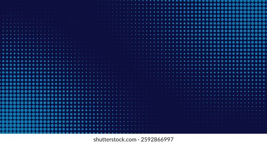 blue wavy halftone background. halftone noise gradient texture. Grunge dirty speckles and spots background. White and black faded sand grain wallpaper. Retro pixelated comic horizontal backdrop.