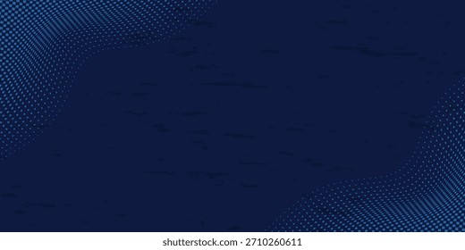 Blue wavy halftone polished gradient background. Pop art dot style, modern art blue dot elements. Eps10