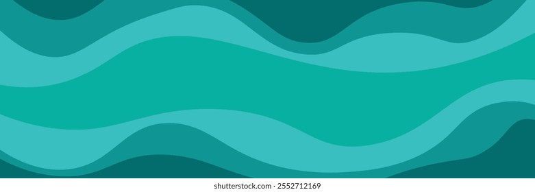 Blue wavy layer background for modern design