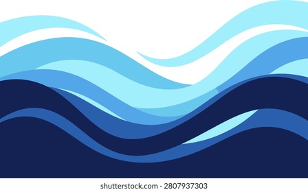 Vector ondulado azul la