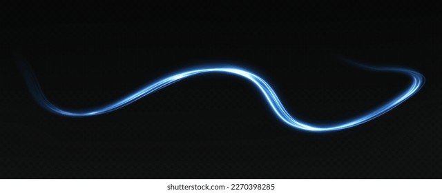 Blue wavy light lines background.