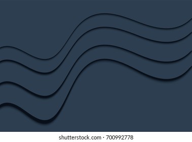 Blue wavy and line background material design overlap layer  illustration