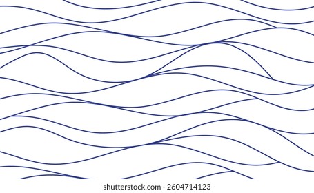 Blue wavy line pattern background. Japanese style concept. Vector illustration. Wave art wallpaper.