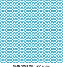 Blue wavy line seamless pattern.