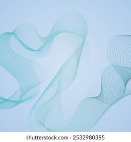 Blaue gewellte Linien abstrakter Hintergrund