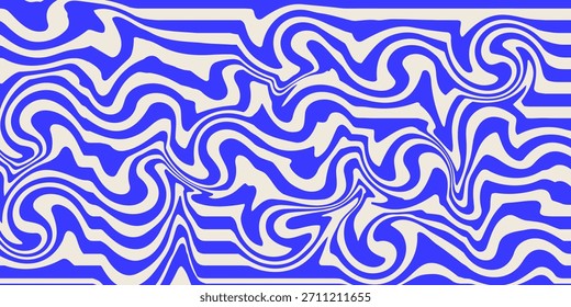 Fundo abstrato de linhas onduladas azuis. 