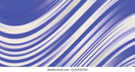 Fondo abstracto de líneas onduladas azules. Fondo de estilo retro psicodélico de moda. Ondas, remolino y patrón de giro. Textura de Vector distorsionada retorcida. Diseño estético Y2k