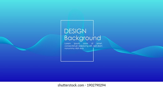Blue wavy lines abstract modern background for banner concept, technology and presentations.