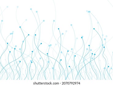Blauer Leitungsverbindungshintergrund für blaue Linien. Abstrakte Technologie, Vektordesign