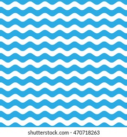 Blue Wavy Lines Pattern - Background Design