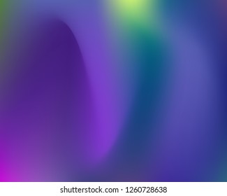 Blue Wavy Neon Light Gradient Background. Vector Illustration. Blue, Navy, Violet, Pink Mesh Waved Mesh Texture. Liquid Blur Neon Colors Original Gradient Backdrop.
