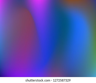 Blue Wavy Neon Light Gradient Background. Vector Illustration. Blue, Navy, Violet, Pink Mesh Waved Mesh Texture. Liquid Blur Neon Colors Original Gradient Backdrop.