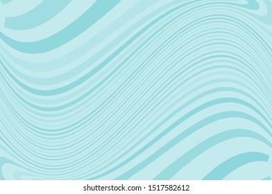 Blue wavy pattern. Abstract dynamic background. Vector illustration