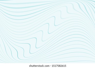 Blue wavy pattern. Abstract dynamic background. Vector illustration