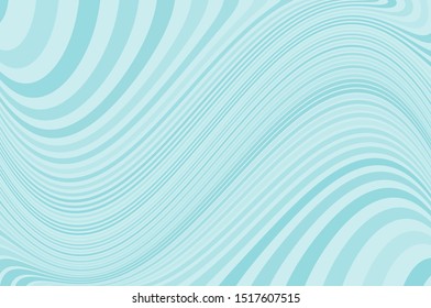 Blue wavy pattern. Abstract dynamic background. Vector illustration