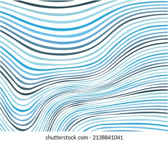 Patrón de onda azul, franjas geométricas fondo de línea de onda óptica azul,Ilustración vectorial