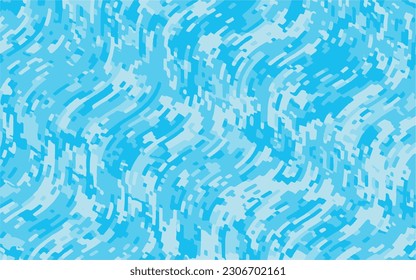 Blue wavy pattern. Vector illustration. Abstract natural background with different shades of blue. 