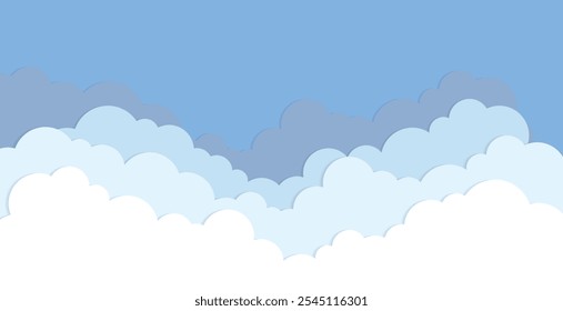 blue wavy sky background illustration