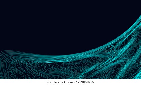 Bandas onduladas azules - fondo abstracto