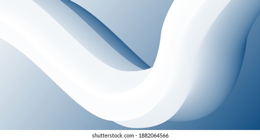 Blue wavy surface. Minimalistic design. Vector 3d illustration. Abstract background. Multi-colored gradient substance. Modern cover template, eps