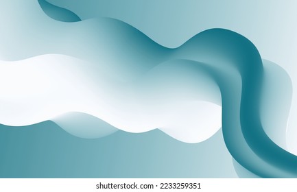 Blue wavy surface. Minimalistic design. Vector 3d illustration. Abstract background in trend colors. Colorful trend graphic design. Multi-colored gradient substance. Modern cover template, eps