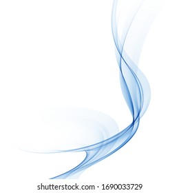 
Blue wavy swirl flow wave. Design element for brochure, banner, poster, certificate.