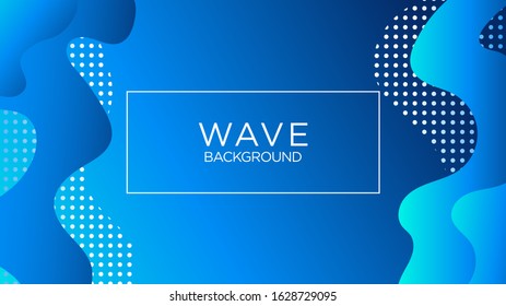 Blue Wavy Wave Fluid Liquid Background Wallpaper. Design Graphic Vector EPS10