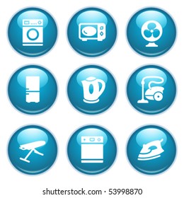 Blue web buttons 18