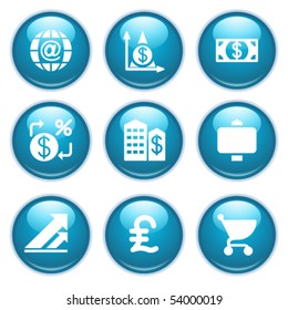 Blue web buttons 23