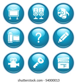 Blue web buttons 28