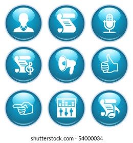 Blue web buttons 31