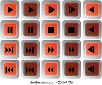 Blue web buttons for player design