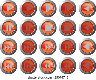 Blue web buttons for player design