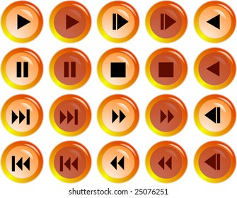 Blue web buttons for player design