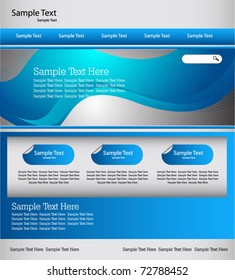 blue web design template