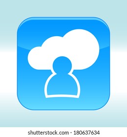 Blue web icon