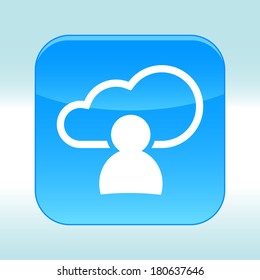 Blue web icon