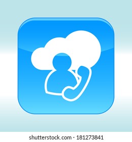 Blue web icon