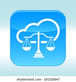 Blue web icon