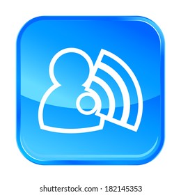 Blue web icon