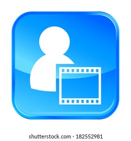 Blue web icon