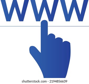Blue Web Icon Vector Illustration