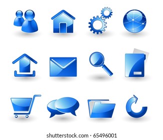 blue web icons