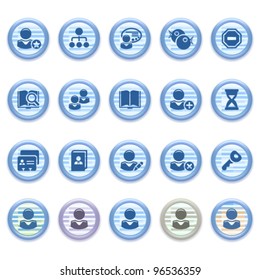 Blue web icons set 10